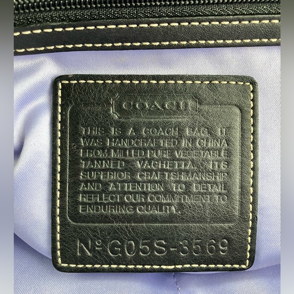 COACH Black #3569 Braided Leather Satchel Bag - Picture 15 of 16